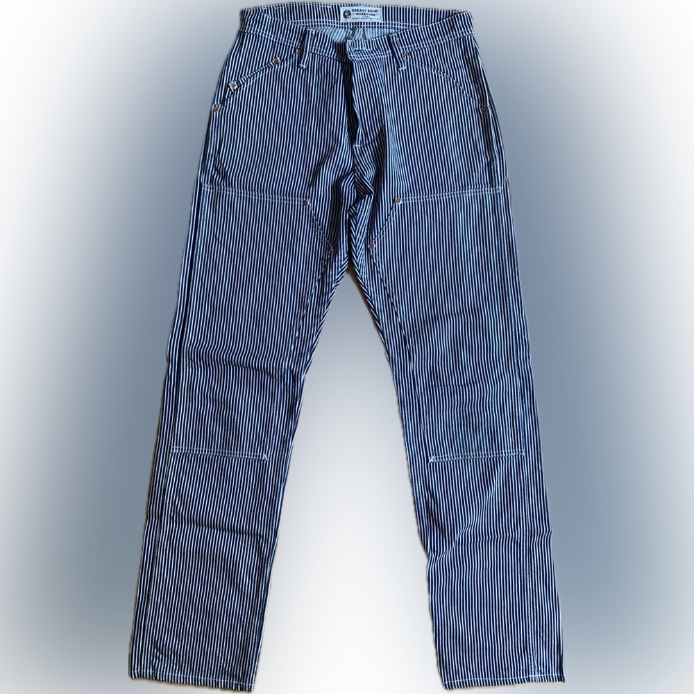 Grease Point Workwear hickory stripe denim pant 30x32